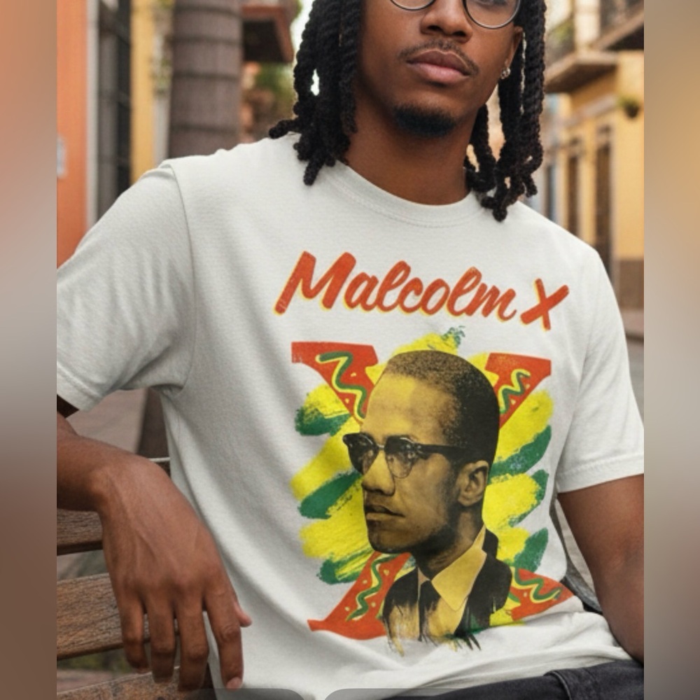 Reason White Malcolm X Graphic Tee